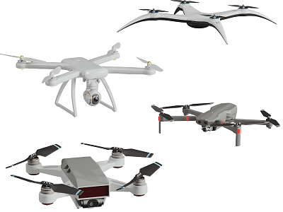 Modern drone aerial photography drone model