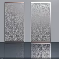 Modern Swing Doors With Intricate Floral Patterns And Blue White Panels