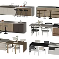 Modern Bar Counter Designs In Different Styles With Stools And Storage Cabinets