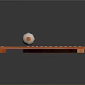 Red Wooden Xylophone with White Ball and Red Mallet as Practical Living Supplies