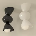 Modern Black and White Ceiling Lights with Unique Spherical and Cone Design