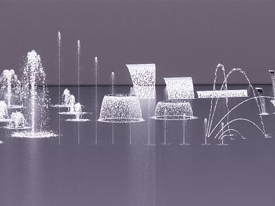 modern fountain waterfall model