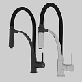 Modern Black High Arc Kitchen Faucet With Pull Down Sprayer And Single Handle