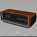Vintage Electronic Radio With Wooden Case Classic Control Panel And Speakers