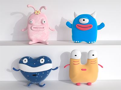 Modern Pillow Monster Cartoon Pillow model