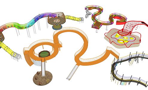 Modern Amusement Equipment Children's Amusement Park Equipment Amusement Equipment 3d model