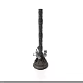 Industrial Style Multi Level Tower Building With Detailed Base Structure