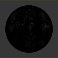 Scenic View of Black Sphere with Red Glowing Surface on Gray Reflective Background