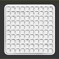 White Square Grid Tray With Small Uniform Cubes For Multi Purpose Use 3d model