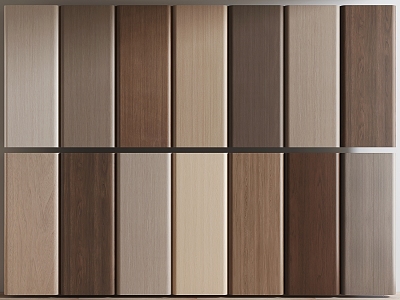 Wood veneer siding walnut 3d model