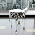 Modern Water Drop Shape Side Drop Stool Acrylic Side Low Stool 3d model