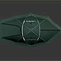 Green Husky Outdoor Camping Tent With White Support Poles And Mesh Design