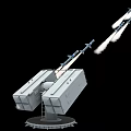 Military Missile Launch System With Twin Launch Tubes And Flame Exhaust