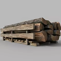 Stacked Natural Wood Logs With Rustic Texture For Firewood Supply