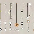 Wall lamp combination spherical wall lamp combination strip wall lamp combination 3d model