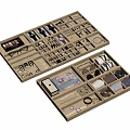Golden Jewelry Organizer with Multiple Compartments for Rings Earrings and Necklaces