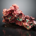 Decorative Ornament Set With Pink And Green Shiny Crystalline Texture For Home Decor
