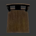 Classic Wooden Chair Furniture With Simple Backrest And Solid Seat Design