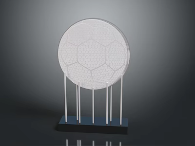 Modern Round Accent Table With Geometric Pattern And Slender Legs On Black Base 3d model