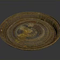 Architectural Rustic Metal Decorative Plate With Circular Shape And Rusty Patina Design