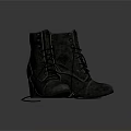 Distressed Leather Mid Calf Lace Up Boots With Block Heel And Vintage Dark Brown Style