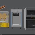 Essential Kitchen Appliances With Fruit Juicer Ice Maker And Microwave Oven