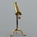 Commercial Equipment Vintage Brass Telescope With Sturdy Tripod Stand Design