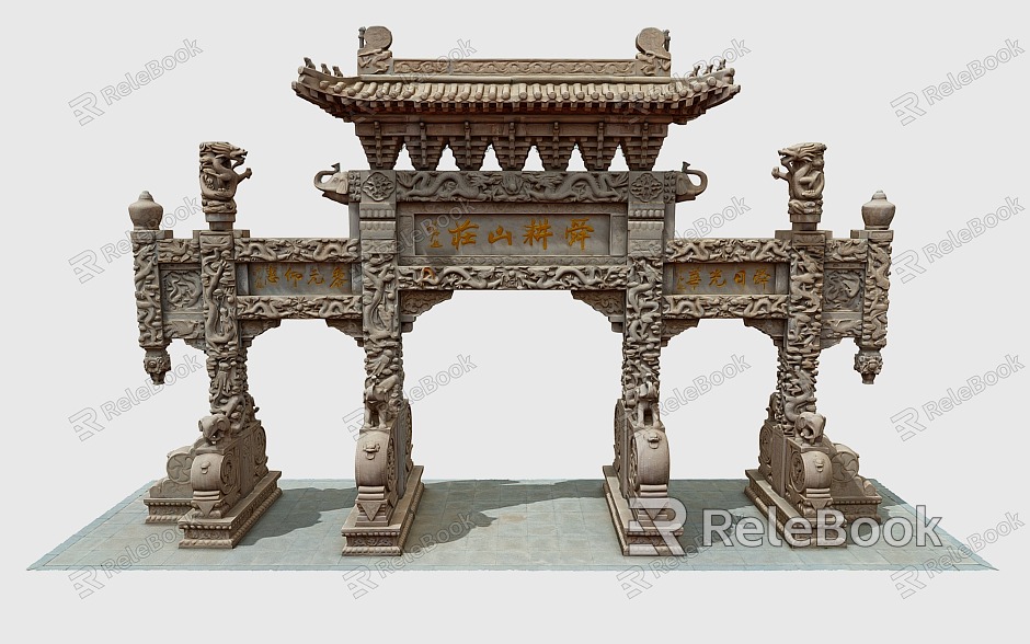 Chinese Archway Stone Archway model