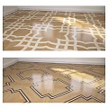 Wooden Flooring With Various Intricate Geometric Patterns For Interior Design 3d model