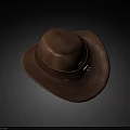 Brown Cowboy Hat With Leather Decorative Band Classic Western Style Design