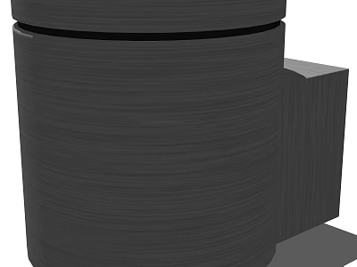 Modern Minimalist Black Cylindrical Wall Lamp Design for Home Interior Decor 3d model