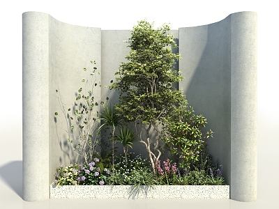 Plant Pile Landscape Flower Pond Landscape Landscaping Outdoor Landscape Tree Pond Plant Pile Plant Combination Garden Landscape Greening Flower Bound Community Landscape Shrub Big Tree model