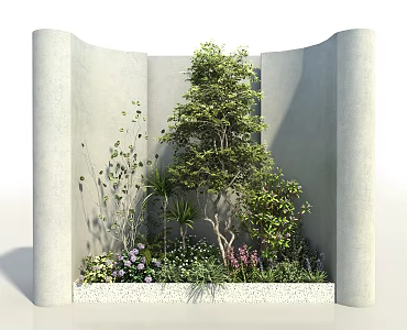 Plant Pile Landscape Flower Pond Landscape Landscaping Outdoor Landscape Tree Pond Plant Pile Plant Combination Garden Landscape Greening Flower Bound Community Landscape Shrub Big Tree 3d model