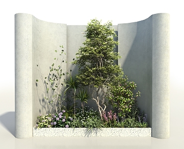 Plant Pile Landscape Flower Pond Landscape Landscaping Outdoor Landscape Tree Pond Plant Pile Plant Combination Garden Landscape Greening Flower Bound Community Landscape Shrub Big Tree 3d model