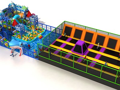 Modern Amusement Equipment Marine Naughty Castle Trampoline model