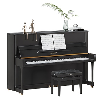 Modern Piano 3d model