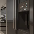 Modern Kitchen Interior Design With White Cabinets Black Countertops And Appliances