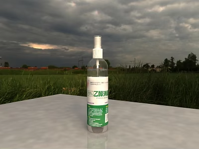 Essential Bathroom Accessories Ethanol Disinfectant Spray For Clean Countertop Use 3d model