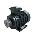 Black Industrial Electric Motor Featuring Metal Housing Rotating Shaft And Cooling Fins
