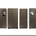 Golden Refrigerators And Freezers With Various Door Styles And Digital Screens