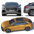 Silver Audi SUV Exterior Design With Sleek Body And Wheels