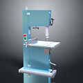 Blue Vertical Bandsaw Machine With Worktable And Control Panel For Industrial Use 3d model