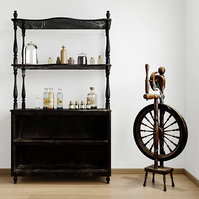 Vintage Storage Rack 3d model