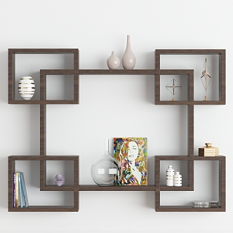 Modern Wall Shelf Decoration 3d model