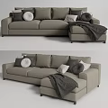 Modern corner sofa multiplayer sofa 3d model