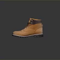 Yellow Lace up Boots With Thick Sole Dark Ankle And Heel For Casual Wear