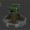 laser tower turret turntable sci-fi tower defense game tower defense sci-fi turret game turret game turret 3d model