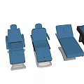 Multiple Blue Massage Chairs With Ergonomic Design And Comfortable Seating 3d model