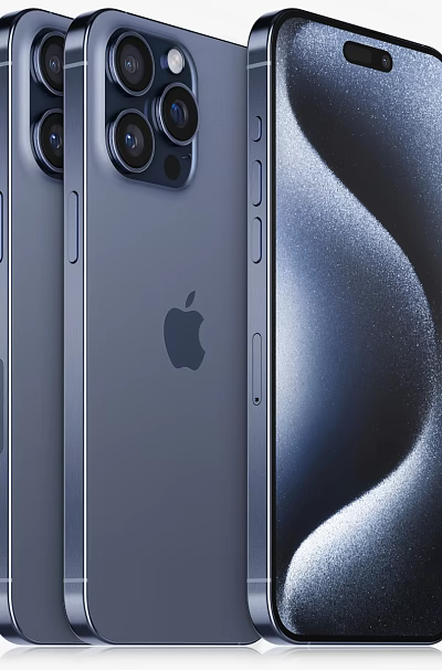 Latest Apple iPhone With Sleek Silver Titanium Back Design And Triple Camera Lenses 3d model