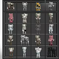 Artistic Collectible Dolls Display on Shelves with Diverse Colors and Styles